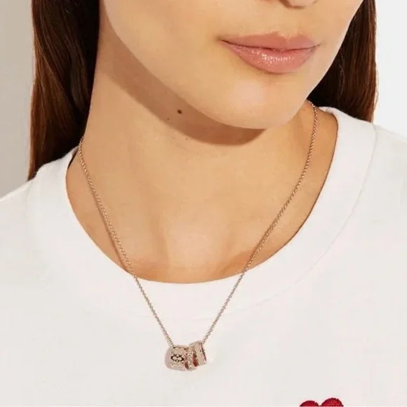 COACH Signature Enamel Necklace - Picture 2 of 7